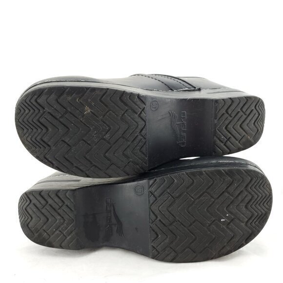 Dansko Black Leather Slip-On Clogs 40/9.5-10 US Black - Picture 11 of 12